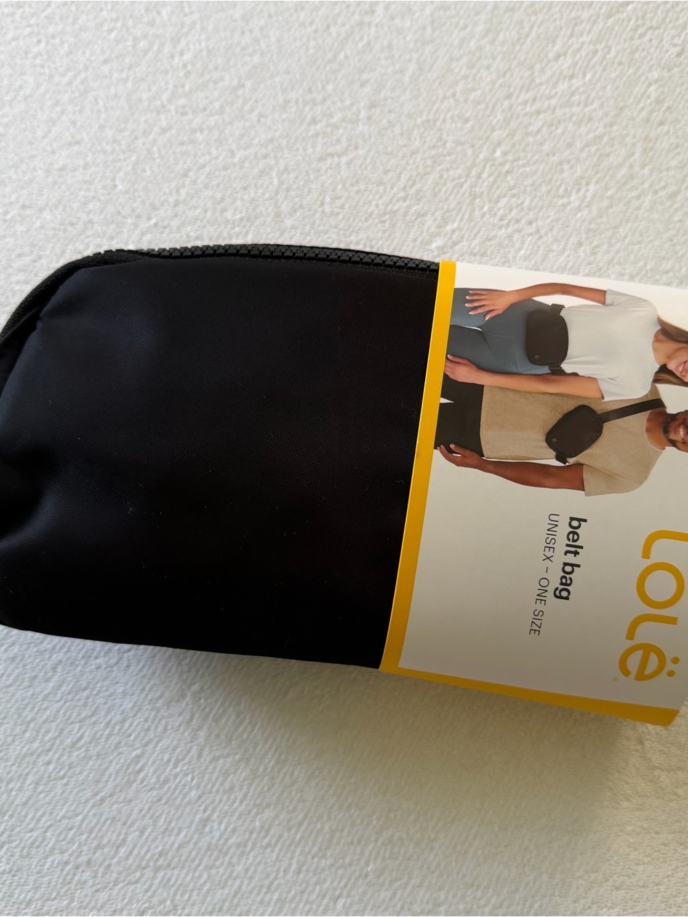 LOLE Black Belt Bag Unisex Crossbody Waist Bag NWT One Size
